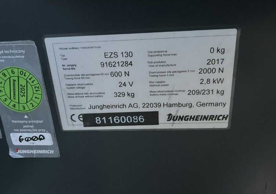 Jungheinrich EZS130 - Електрически влекач: снимка 4 Jungheinrich EZS130 - Електрически влекач: снимка 4