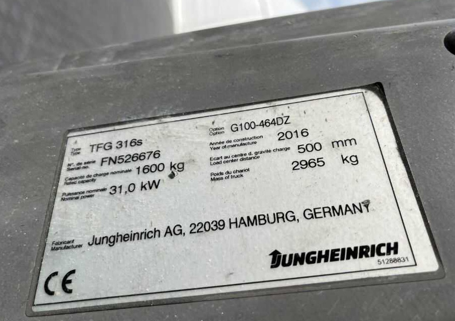 Jungheinrich TFG316s - Газокар: снимка 4 Jungheinrich TFG316s - Газокар: снимка 4