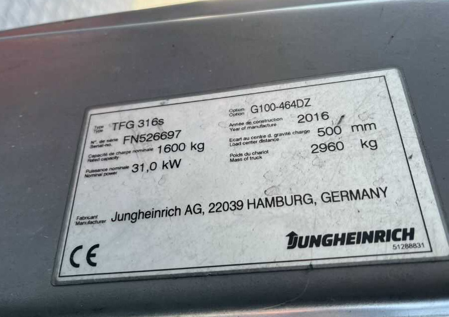 Jungheinrich TFG316s - Газокар: снимка 4 Jungheinrich TFG316s - Газокар: снимка 4