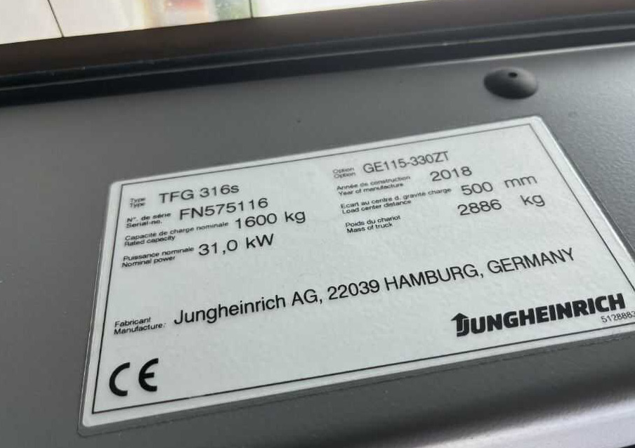 Jungheinrich TFG316s - Газокар: снимка 4 Jungheinrich TFG316s - Газокар: снимка 4