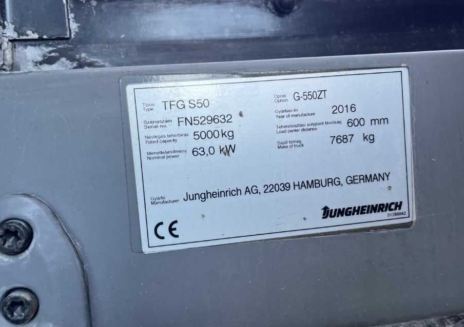 Jungheinrich TFGS50 - Газокар: снимка 4 Jungheinrich TFGS50 - Газокар: снимка 4
