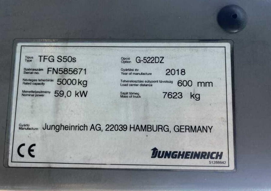 Jungheinrich TFGS50s - Газокар: снимка 3 Jungheinrich TFGS50s - Газокар: снимка 3