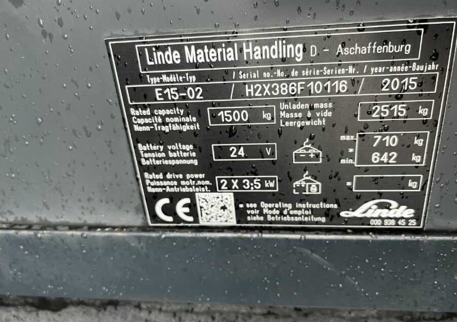 Linde E15-01 - Електрокар: снимка 2 Linde E15-01 - Електрокар: снимка 2