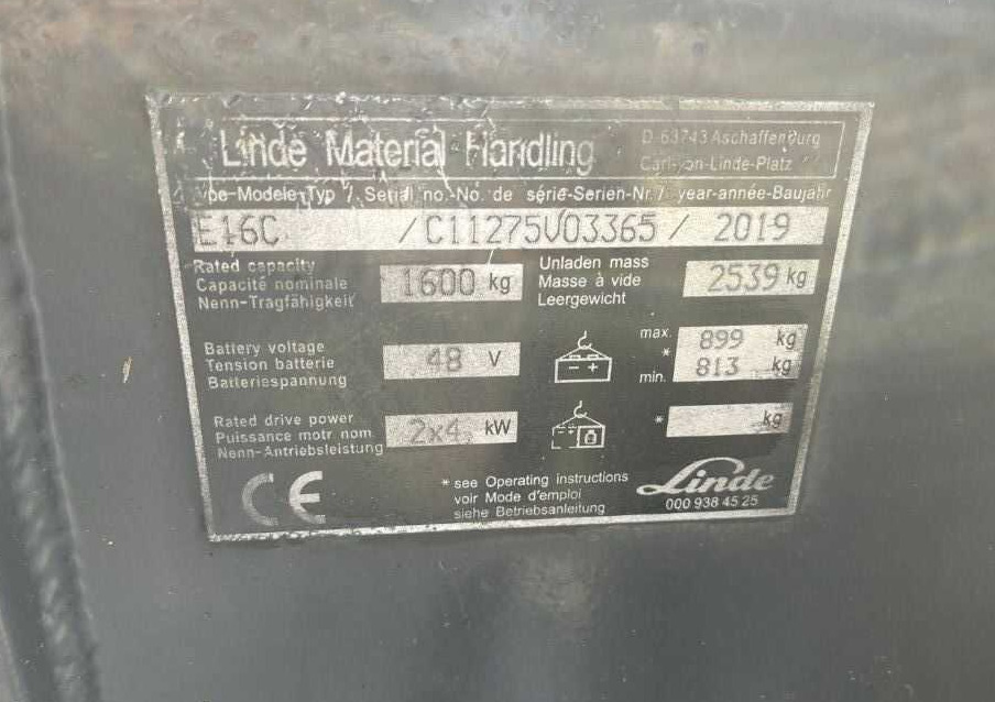 Linde E16C - Електрокар: снимка 4 Linde E16C - Електрокар: снимка 4