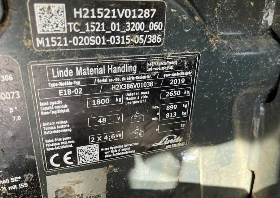 Linde E18-01 - Електрокар: снимка 5 Linde E18-01 - Електрокар: снимка 5