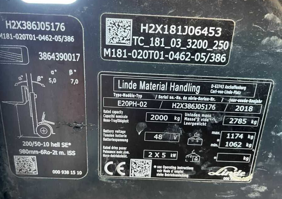Linde E20PH-02 - Електрокар: снимка 4 Linde E20PH-02 - Електрокар: снимка 4