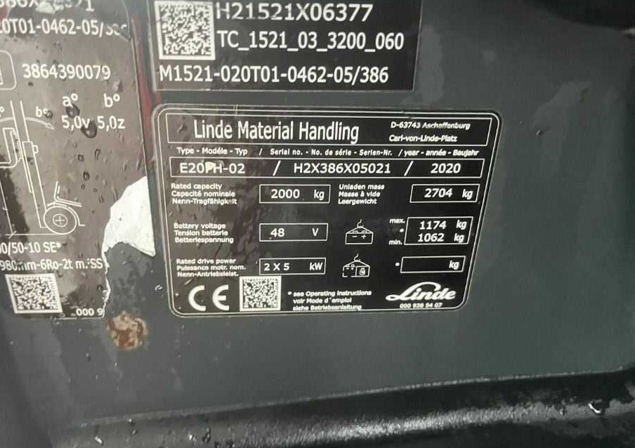 Linde E20PH-02 - Електрокар: снимка 4 Linde E20PH-02 - Електрокар: снимка 4