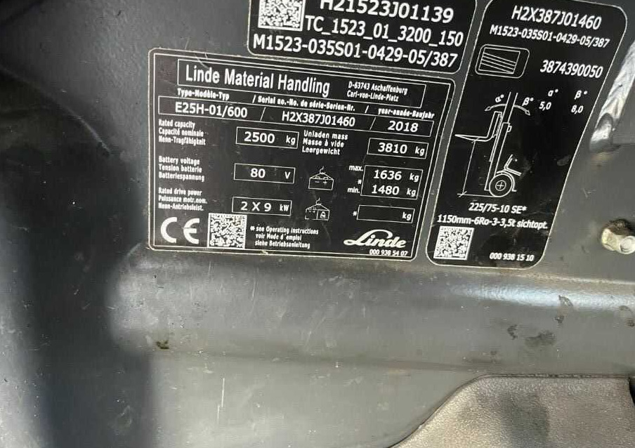 Linde E25H-01/600 - Електрокар: снимка 4 Linde E25H-01/600 - Електрокар: снимка 4
