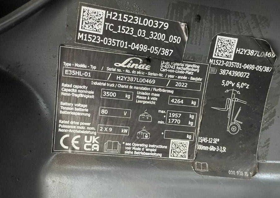 Linde E35HL-01 - Електрокар: снимка 4 Linde E35HL-01 - Електрокар: снимка 4