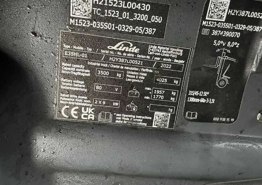 Linde E35HL-02 - Електрокар: снимка 4 Linde E35HL-02 - Електрокар: снимка 4