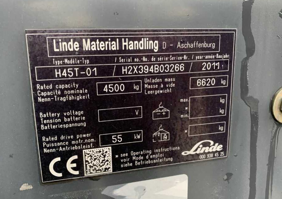 Linde H45T-01 - Газокар: снимка 2 Linde H45T-01 - Газокар: снимка 2