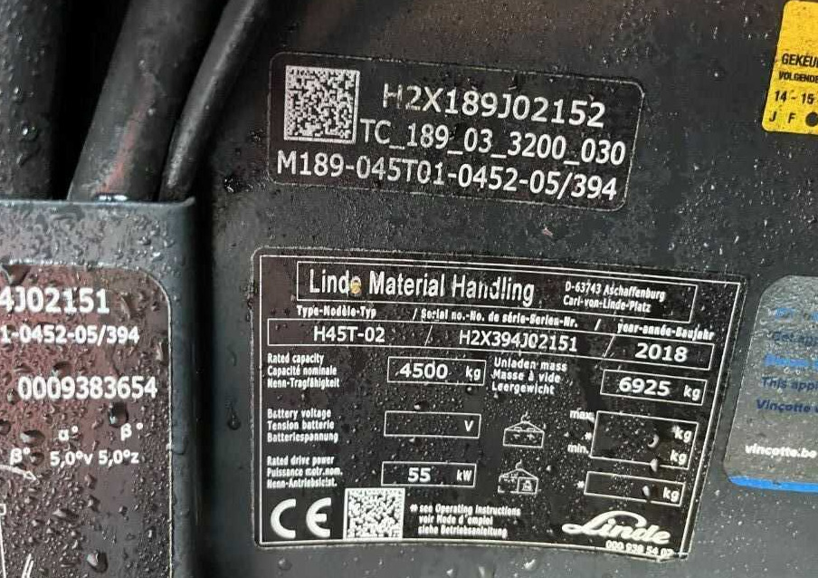 Linde H45T-02 - Газокар: снимка 4 Linde H45T-02 - Газокар: снимка 4
