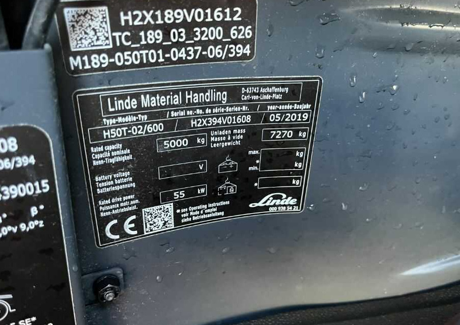 Linde H50T-02/600 - Газокар: снимка 4 Linde H50T-02/600 - Газокар: снимка 4