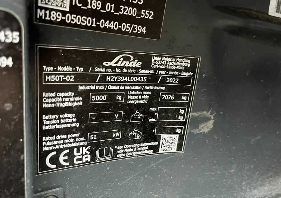Linde H50T-02 - Газокар: снимка 4 Linde H50T-02 - Газокар: снимка 4