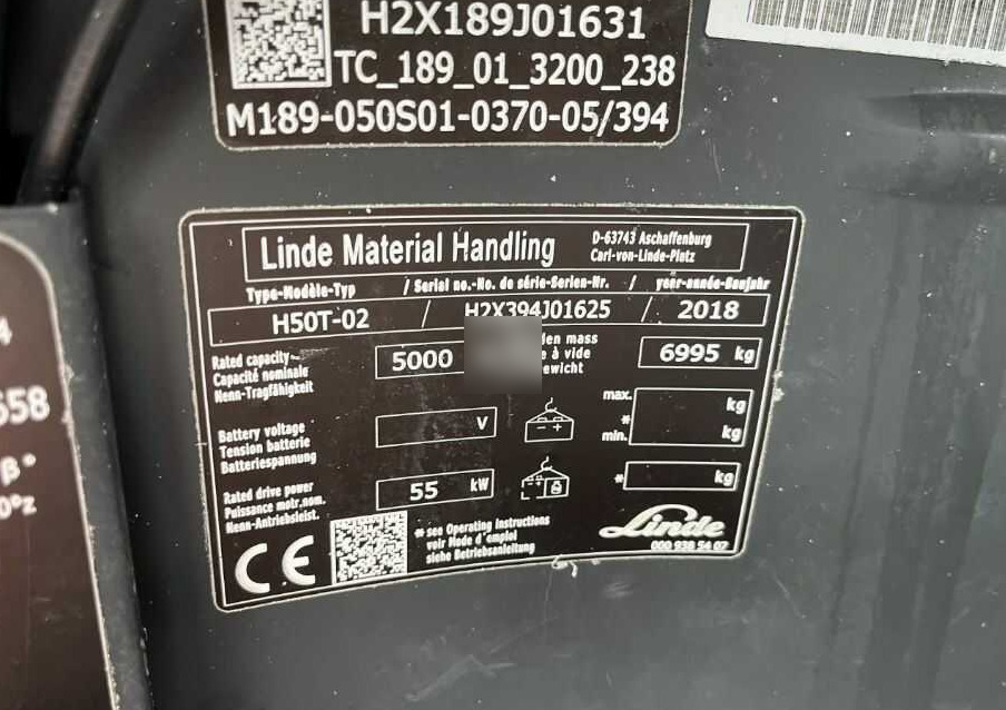 Linde H50T-02 - Газокар: снимка 4 Linde H50T-02 - Газокар: снимка 4