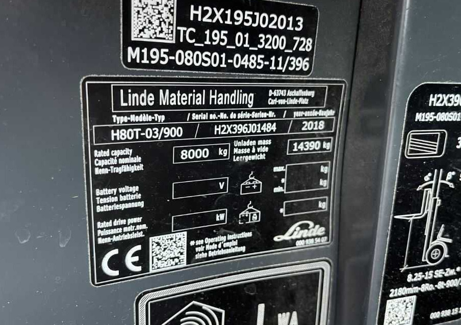 Газокар Linde H80T-03/900: снимка 10