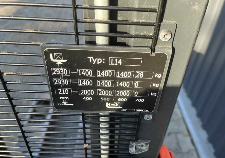 Linde L14 - Стакер: снимка 5 Linde L14 - Стакер: снимка 5