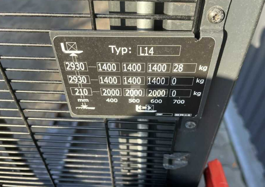 Linde L14 - Стакер: снимка 5 Linde L14 - Стакер: снимка 5