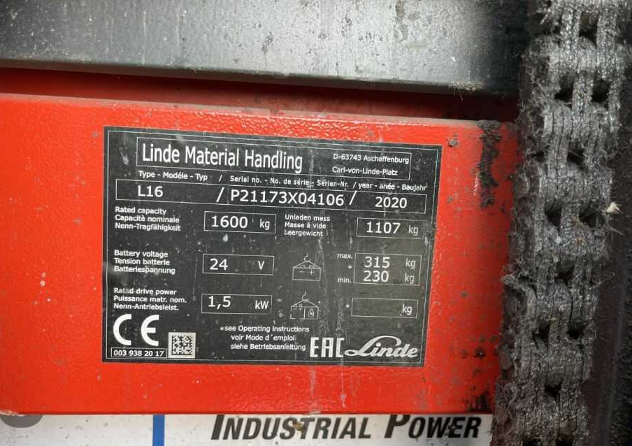 Linde L16 - Стакер: снимка 4 Linde L16 - Стакер: снимка 4