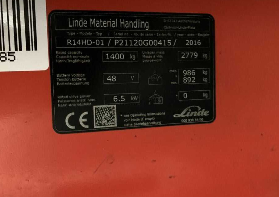 Linde R14HD-01 - Ричтрак: снимка 3 Linde R14HD-01 - Ричтрак: снимка 3