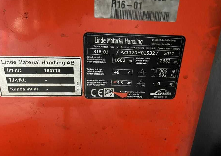 Linde R16-01 - Ричтрак: снимка 4 Linde R16-01 - Ричтрак: снимка 4