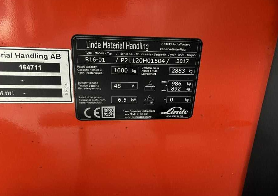 Linde R16-01 - Ричтрак: снимка 4 Linde R16-01 - Ричтрак: снимка 4