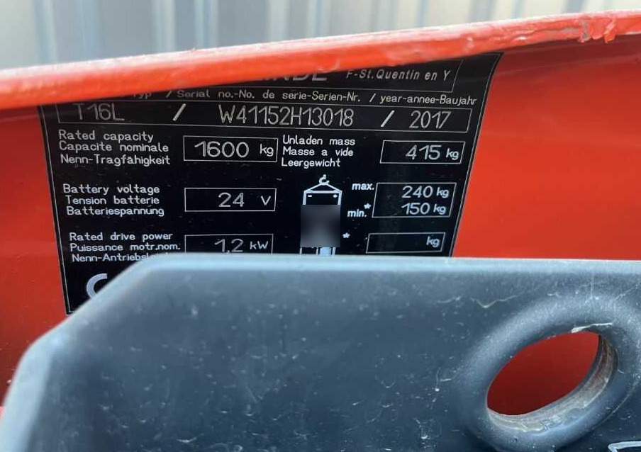 Linde T16L - Палетна количка: снимка 4 Linde T16L - Палетна количка: снимка 4