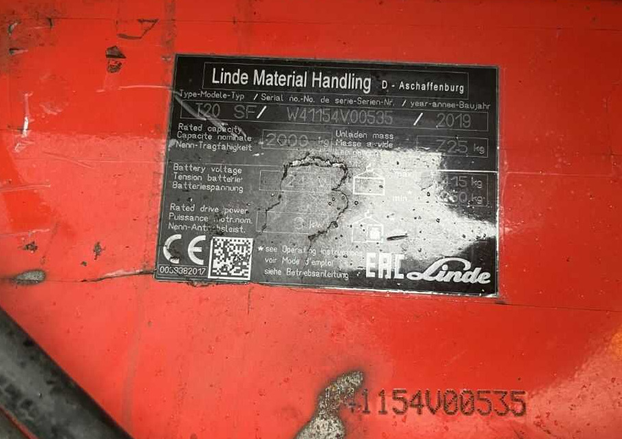 Linde T20SF - Палетна количка: снимка 5 Linde T20SF - Палетна количка: снимка 5