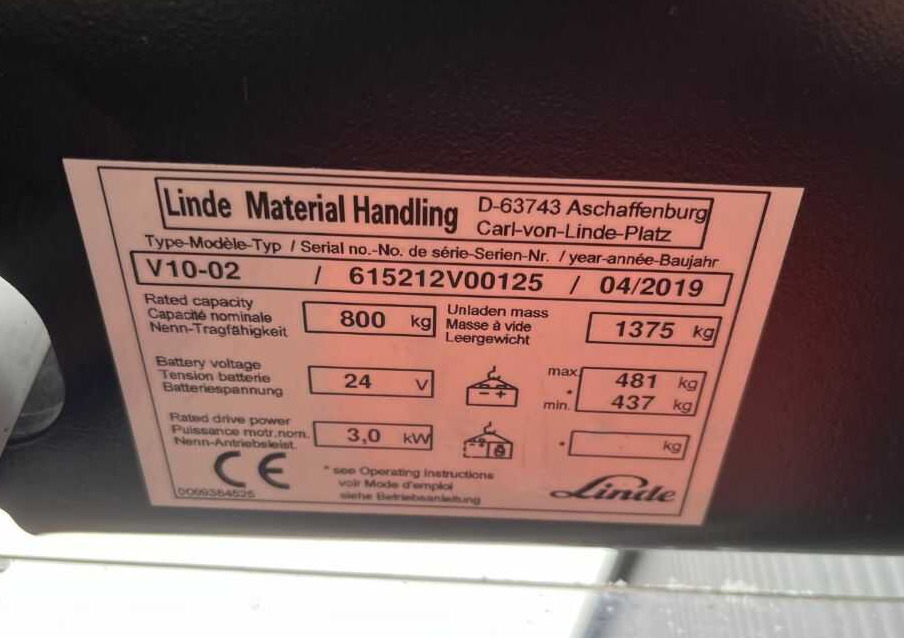 Linde V10-02 - Ордер пикър - комисионер: снимка 4 Linde V10-02 - Ордер пикър - комисионер: снимка 4