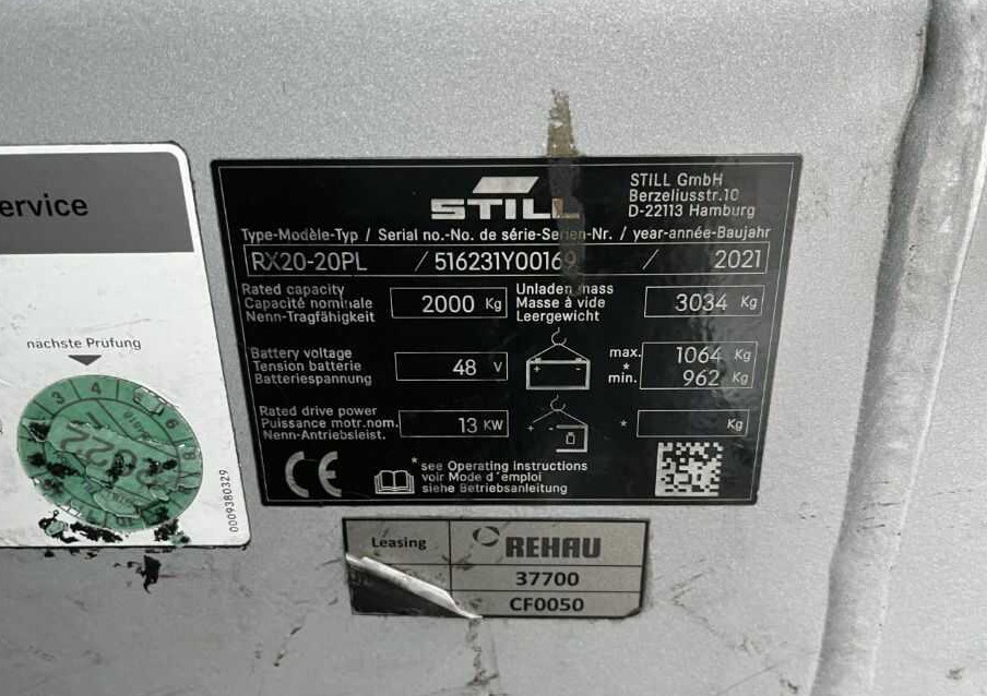 Still RX20-20PL - Електрокар: снимка 4 Still RX20-20PL - Електрокар: снимка 4