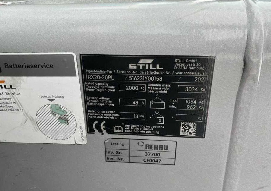 Still RX20-20PL - Електрокар: снимка 4 Still RX20-20PL - Електрокар: снимка 4