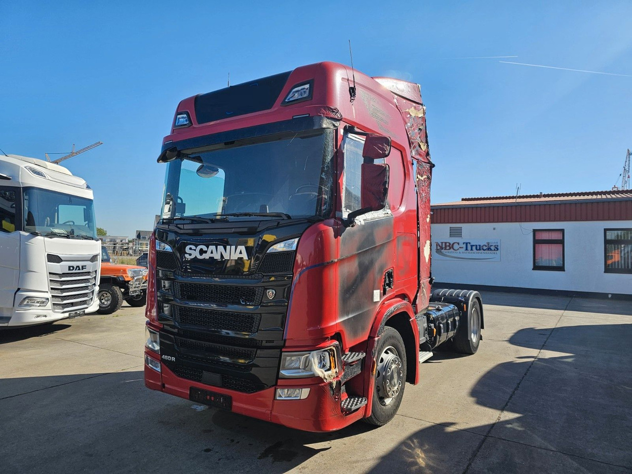 Scania R 460 * BRANDSCHADEN * ACC * RETARDER * LEDER * - Влекач: снимка 1 Scania R 460 * BRANDSCHADEN * ACC * RETARDER * LEDER * - Влекач: снимка 1