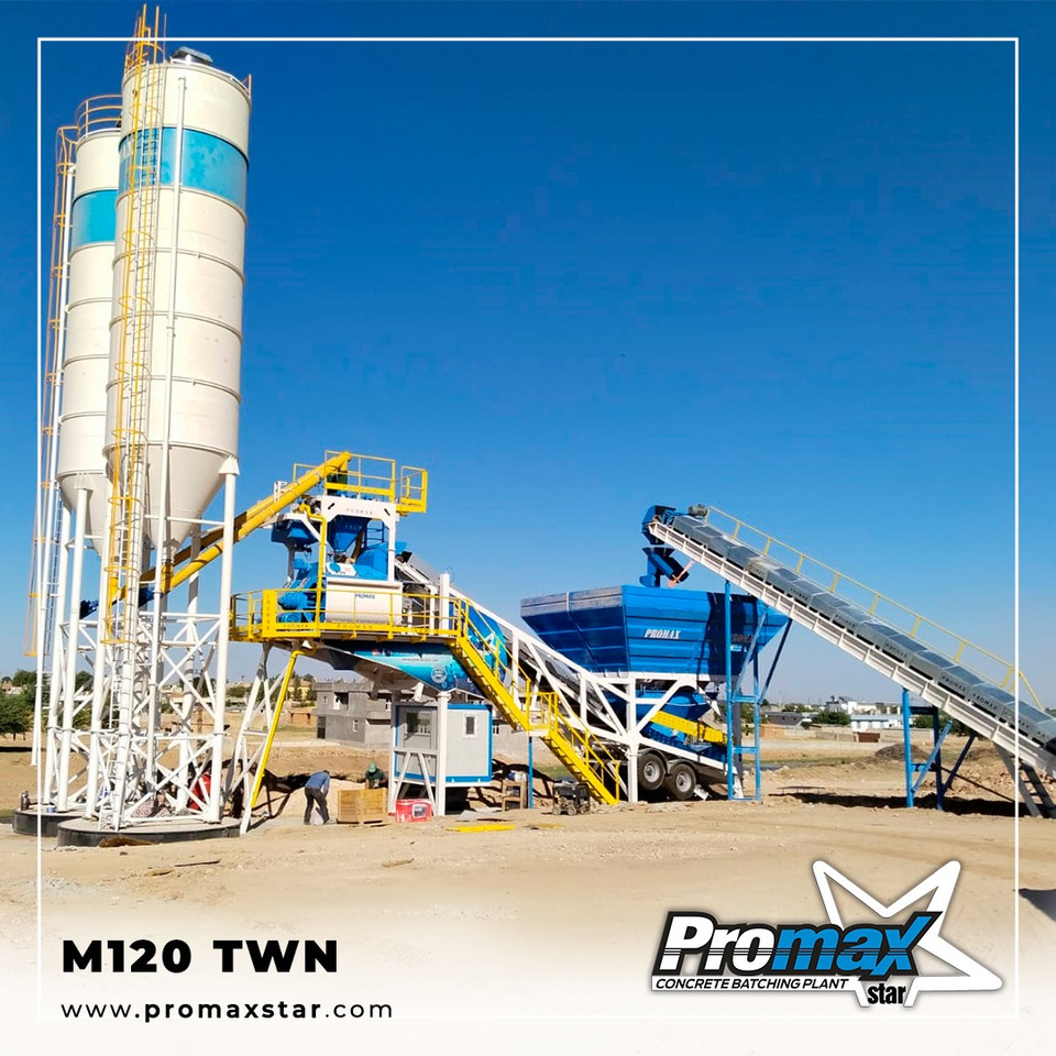 Mobile Concrete Batching Plant M120-TWN (120m3/h) - Бетонов възел: снимка 2 Mobile Concrete Batching Plant M120-TWN (120m3/h) - Бетонов възел: снимка 2