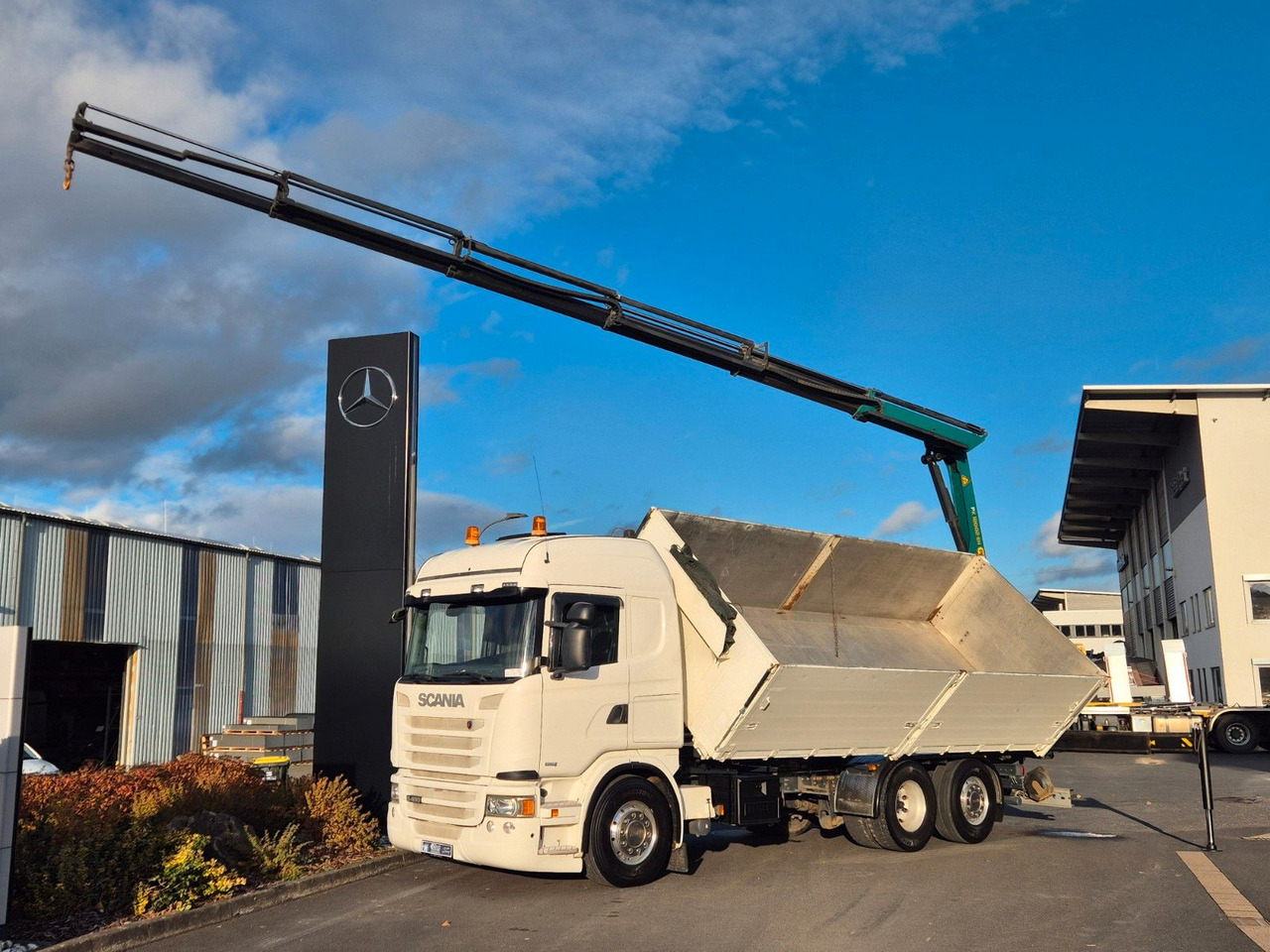 Scania G490 LB6x2*4HNB Palfinger PK 18002-EH D Funk AHK - Самосвал камион, Камион с кран: снимка 1 Scania G490 LB6x2*4HNB Palfinger PK 18002-EH D Funk AHK - Самосвал камион, Камион с кран: снимка 1