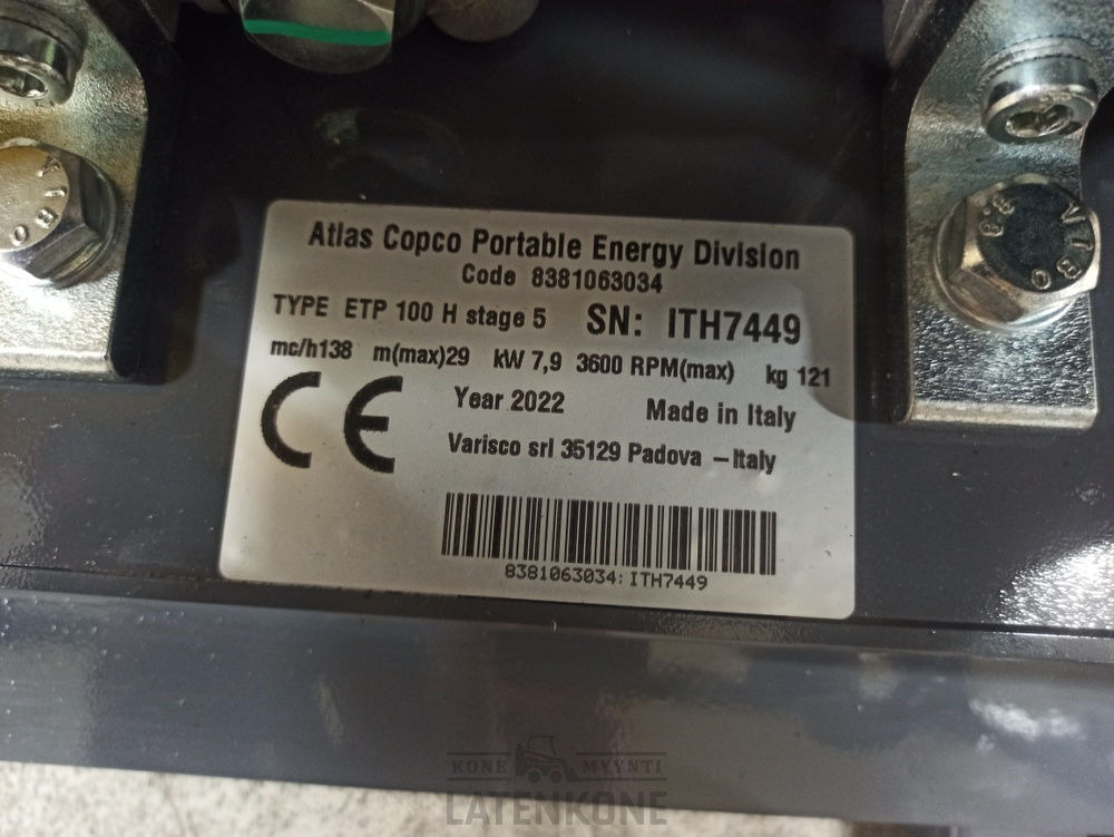 Водна помпа Atlas Copco ETP 100D Hatz vesipumppu: снимка 10