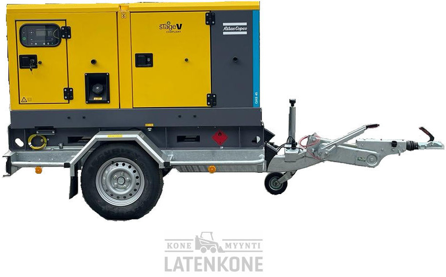 Atlas Copco QAS 45 50 Hz Generaattori StageV vetovarustuksella - Електрогенератор: снимка 1 Atlas Copco QAS 45 50 Hz Generaattori StageV vetovarustuksella - Електрогенератор: снимка 1
