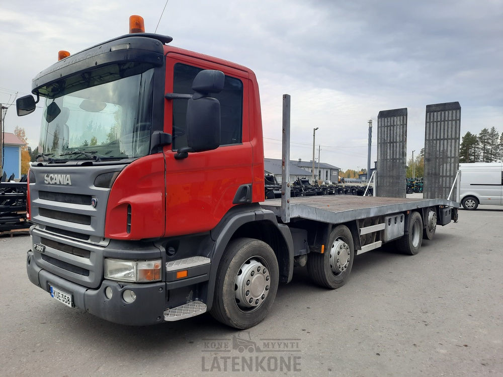 Scania P380 8x2 koneenkuljetusauto - Автовоз камион: снимка 1 Scania P380 8x2 koneenkuljetusauto - Автовоз камион: снимка 1
