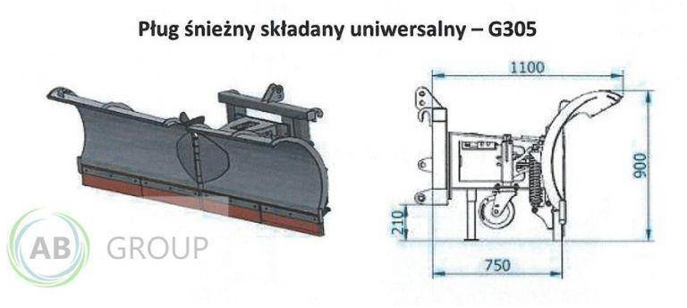 ArkMet pług śnieżny składany G305.300, 3 m - Гребло за сняг за Селскостопанска техника: снимка 2 ArkMet pług śnieżny składany G305.300, 3 m - Гребло за сняг за Селскостопанска техника: снимка 2