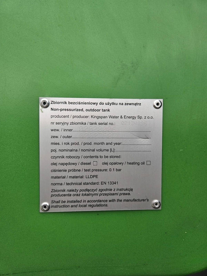 KINGSPAN zbiornik FuelMaster 5000 - Цистерна: снимка 2 KINGSPAN zbiornik FuelMaster 5000 - Цистерна: снимка 2