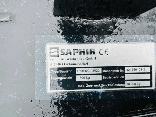 Saphir BALAST do ciągnika SAPHIR 1500 kg, 2022 rok produkcji - Противовес за Трактор: снимка 2 Saphir BALAST do ciągnika SAPHIR 1500 kg, 2022 rok produkcji - Противовес за Трактор: снимка 2
