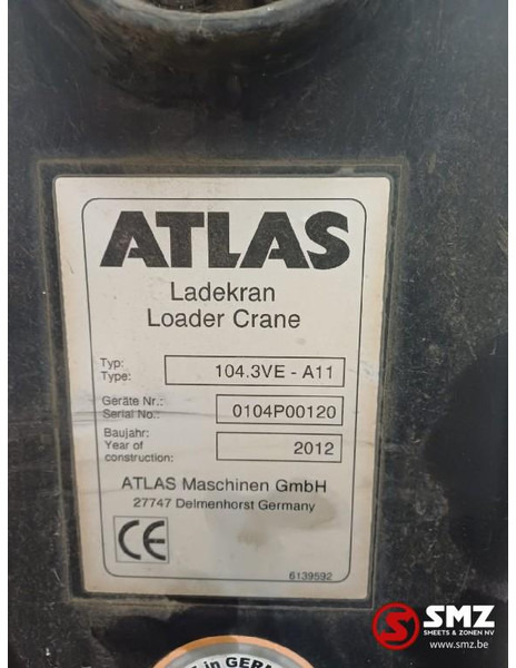 Atlas Occ Autolaadkraan Atlas 104.3VE - Стрела: снимка 5 Atlas Occ Autolaadkraan Atlas 104.3VE - Стрела: снимка 5
