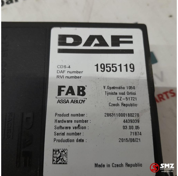 DAF Occ ECU CDS4 regeleenheid DAF - Блок за управление за Камион: снимка 5 DAF Occ ECU CDS4 regeleenheid DAF - Блок за управление за Камион: снимка 5