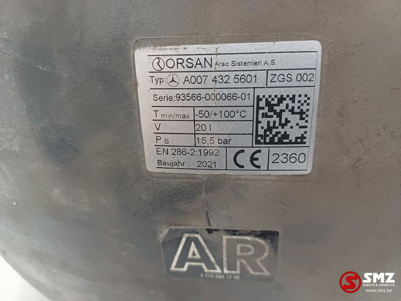Mercedes-Benz Occ luchtketel 20L 15.5Bar Mercedes - Резервни части за Камион: снимка 5 Mercedes-Benz Occ luchtketel 20L 15.5Bar Mercedes - Резервни части за Камион: снимка 5