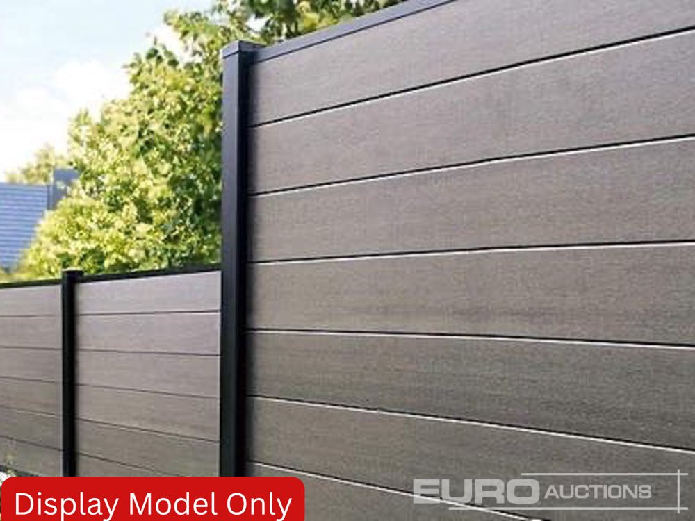 1.8m Wide Anthracite Grey Composite Fence Panels (25 of), 2.45m Black Aluminium Posts (26 of) Complete With Assembly Kit - Оборудване за гаражи/ Работилници: снимка 4 1.8m Wide Anthracite Grey Composite Fence Panels (25 of), 2.45m Black Aluminium Posts (26 of) Complete With Assembly Kit - Оборудване за гаражи/ Работилници: снимка 4