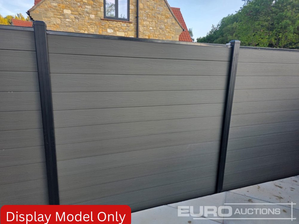 1.8m Wide Anthracite Grey Composite Fence Panels (25 of), 2.45m Black Aluminium Posts (26 of) Complete With Assembly Kit - Оборудване за гаражи/ Работилници: снимка 5 1.8m Wide Anthracite Grey Composite Fence Panels (25 of), 2.45m Black Aluminium Posts (26 of) Complete With Assembly Kit - Оборудване за гаражи/ Работилници: снимка 5
