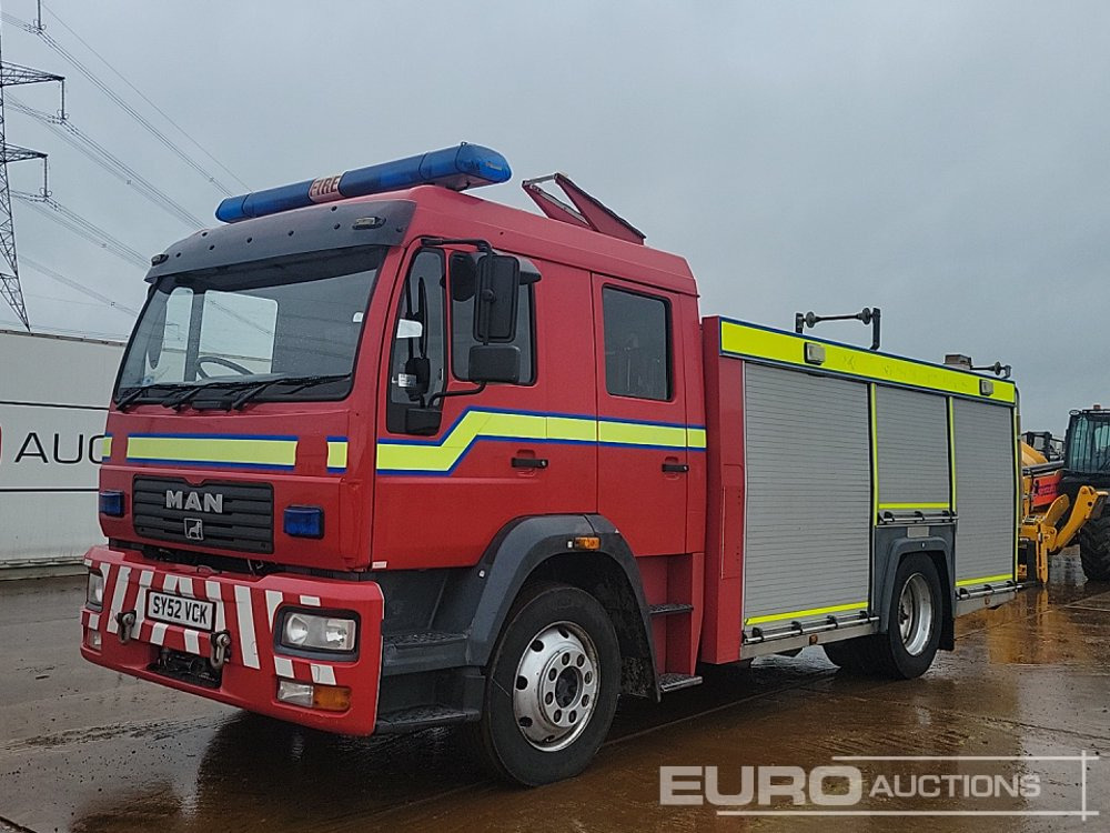 2002 MAN 4x2 Fire Engine, Automatic Gearbox (Reg. Docs. Available) - Пожарна кола: снимка 1 2002 MAN 4x2 Fire Engine, Automatic Gearbox (Reg. Docs. Available) - Пожарна кола: снимка 1