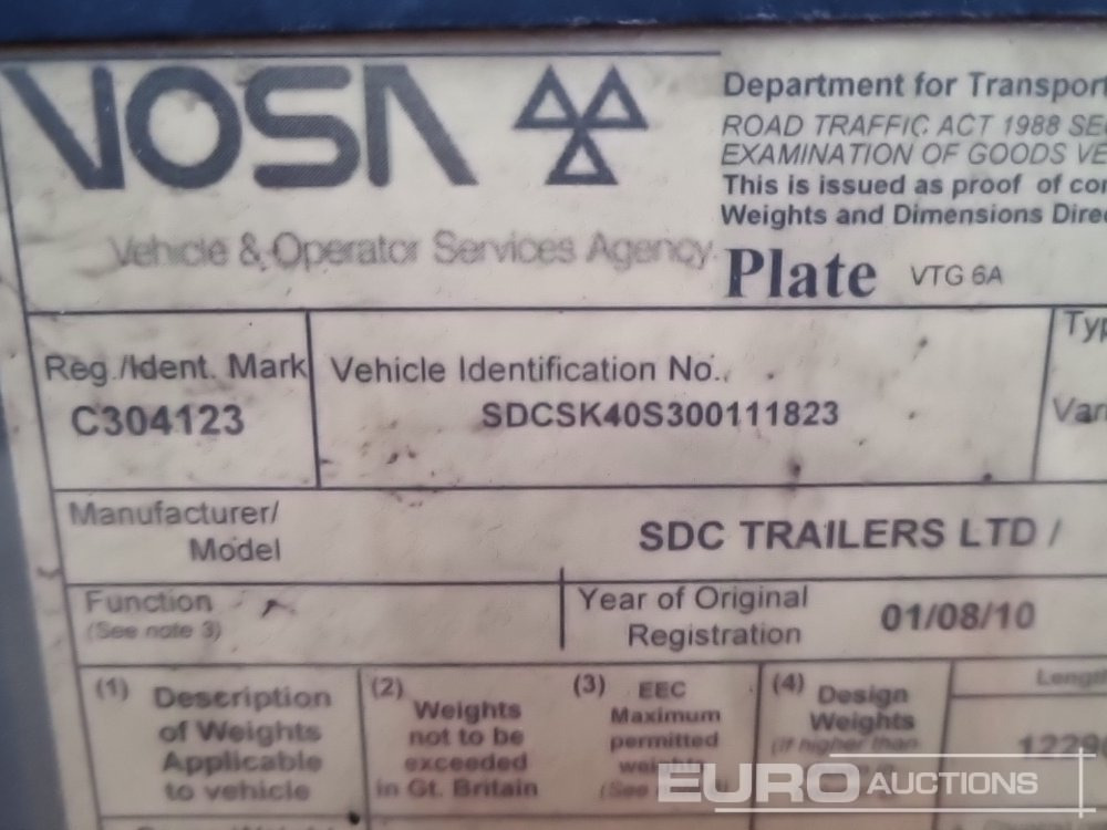 Шаси полуремарке 2010 SDC Tri Axle Skeletal Tailer (5 of): снимка 32