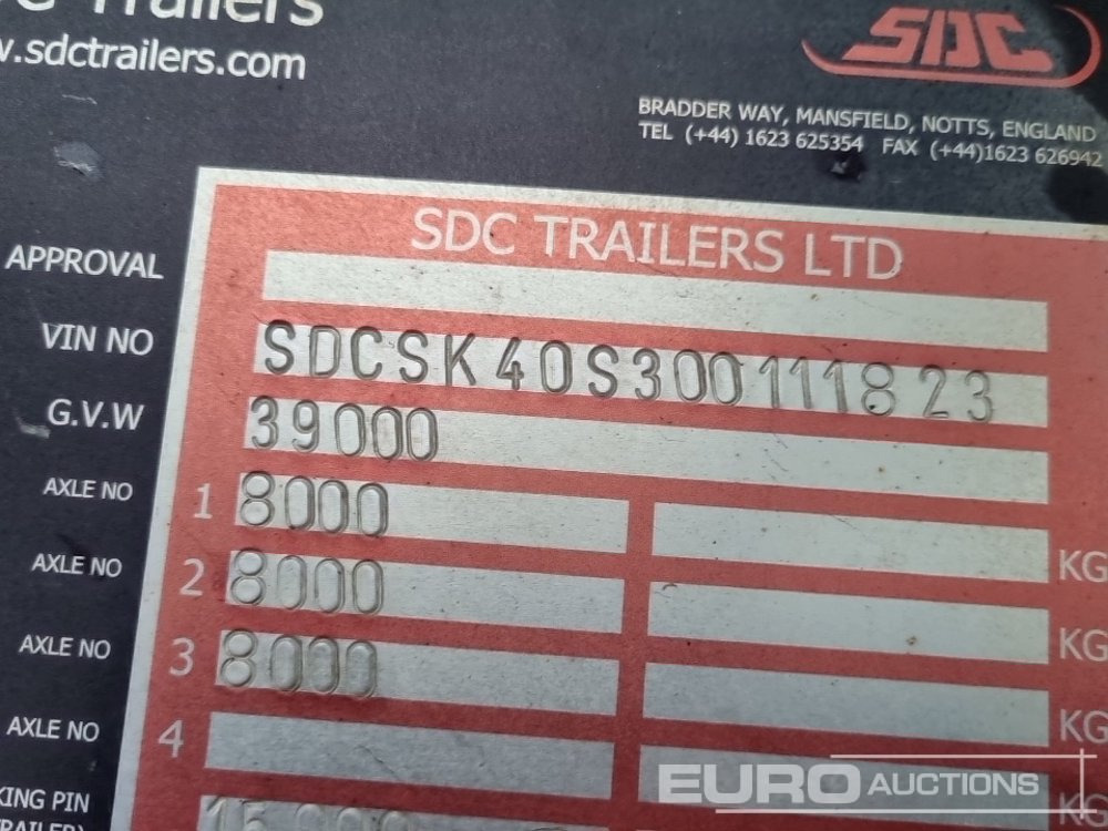 Шаси полуремарке 2010 SDC Tri Axle Skeletal Tailer (5 of): снимка 34