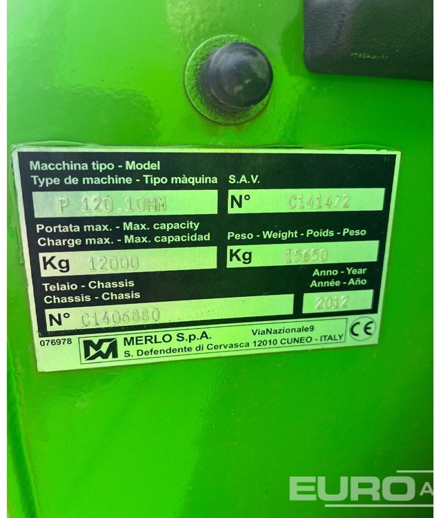2012 Merlo P120.10 HM - Телескопичен товарач: снимка 3 2012 Merlo P120.10 HM - Телескопичен товарач: снимка 3
