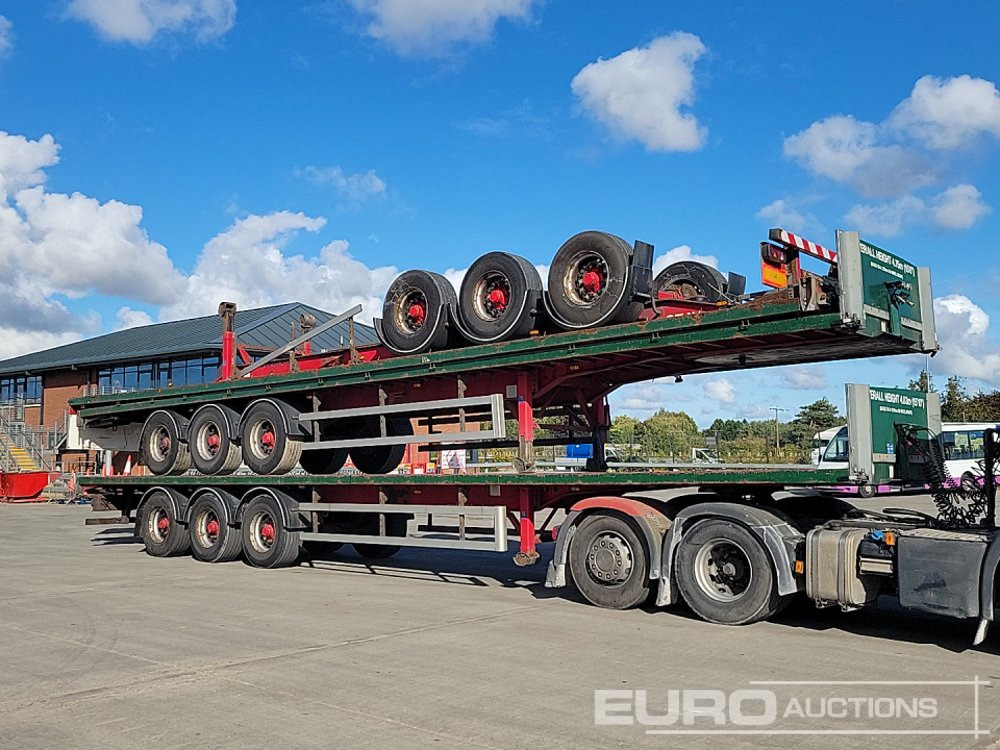 Бордово полуремарке/ Платформа 2012 SDC Tri Axle Flatbed Trailer (3 of): снимка 7